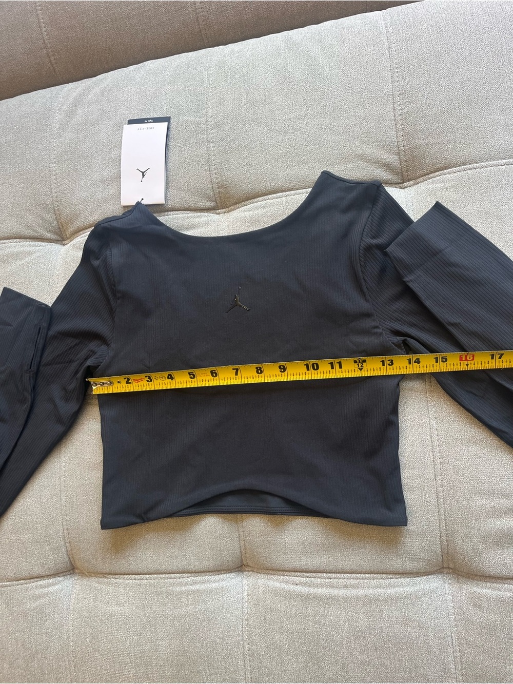 NWT $70 Nike Jordan Sport Women's Dri-FIT Long-Sleeve Crop Top Tight Fit Small - Picture 3 of 6